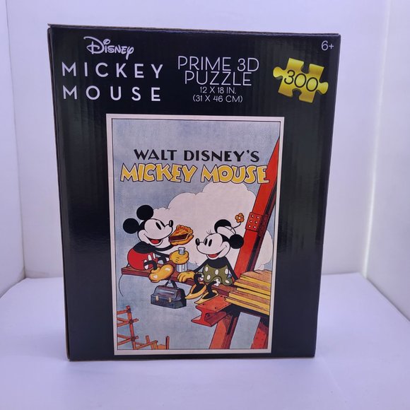 DISNEY MICKEY MOUSE PRIME 3D IRON WORKER PUZZLE 300 Pieces Finished Size 12”x18” - Picture 2 of 3